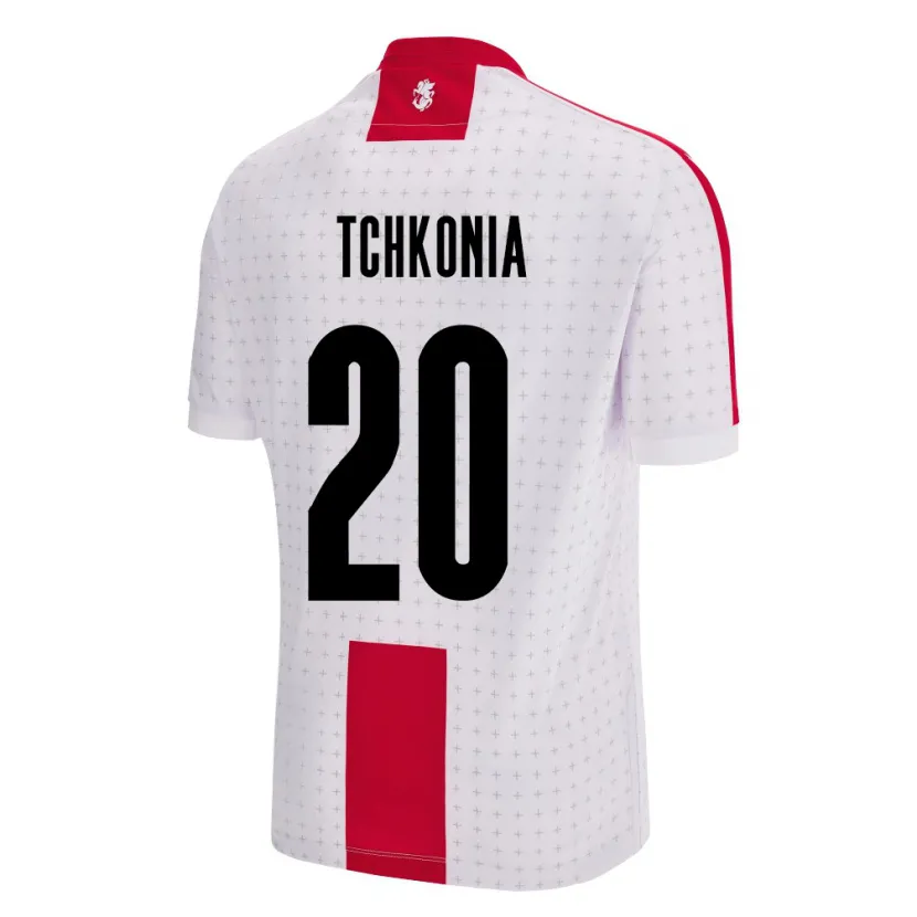 Danxen Hombre Camiseta Georgia Khatia Tchkonia #20 Blanco 1ª Equipación 24-26 La Camisa