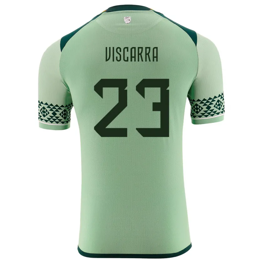Danxen Hombre Camiseta Bolivia Guillermo Viscarra #23 Verde Claro 1ª Equipación 24-26 La Camisa