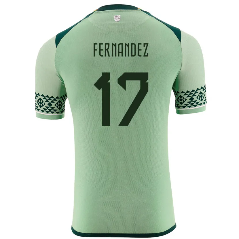 Danxen Hombre Camiseta Bolivia Roberto Fernández #17 Verde Claro 1ª Equipación 24-26 La Camisa