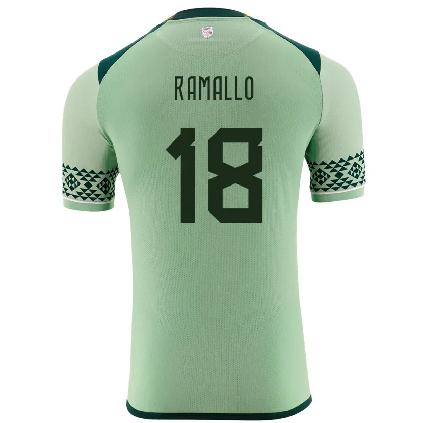 Danxen Hombre Camiseta Bolivia Rodrigo Ramallo #18 Verde Claro 1ª Equipación 24-26 La Camisa