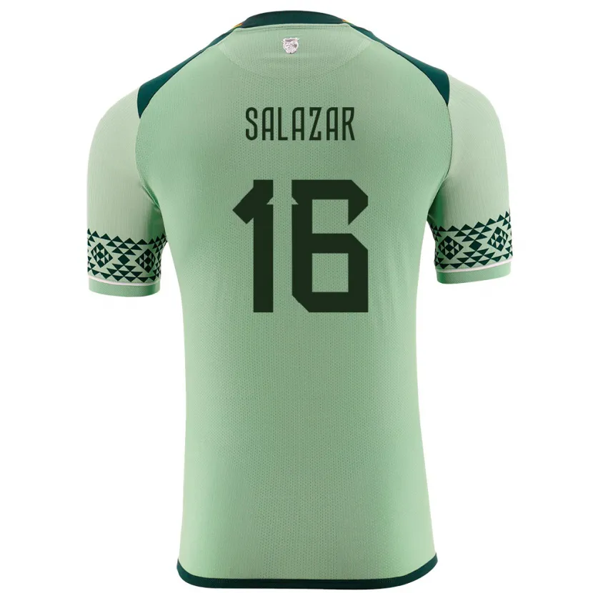 Danxen Hombre Camiseta Bolivia Marco Salazar #16 Verde Claro 1ª Equipación 24-26 La Camisa
