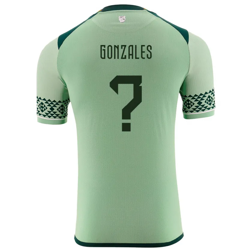 Danxen Hombre Camiseta Bolivia Franz Gonzales #0 Verde Claro 1ª Equipación 24-26 La Camisa