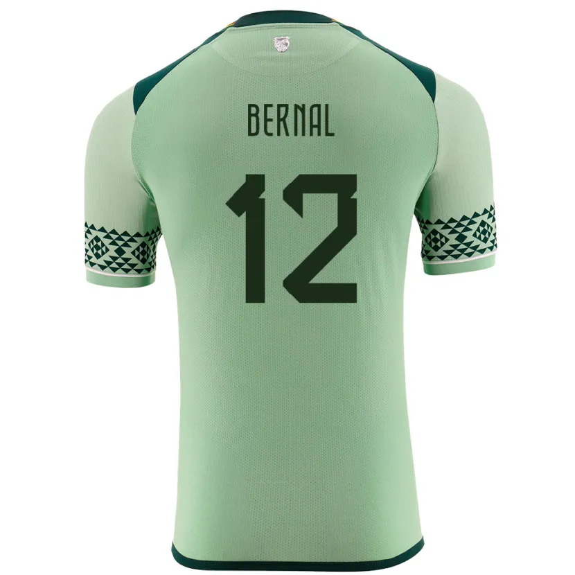 Danxen Hombre Camiseta Bolivia Joel Bernal #12 Verde Claro 1ª Equipación 24-26 La Camisa