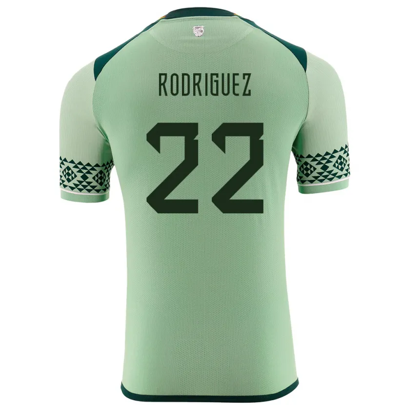 Danxen Hombre Camiseta Bolivia Carlitos Rodriguez #22 Verde Claro 1ª Equipación 24-26 La Camisa
