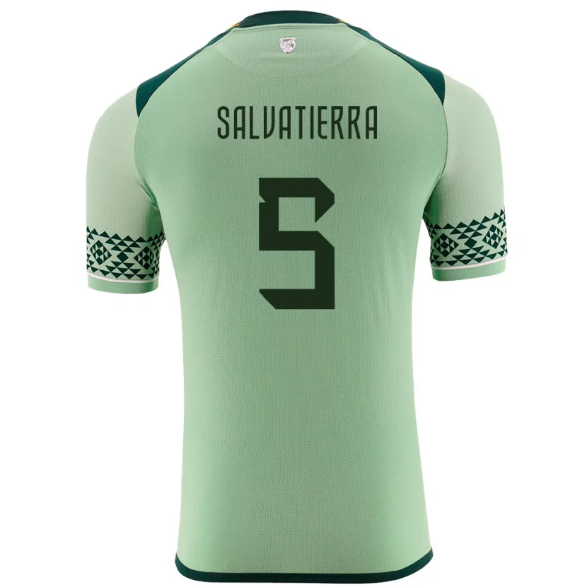Danxen Hombre Camiseta Bolivia Érika Salvatierra #5 Verde Claro 1ª Equipación 24-26 La Camisa