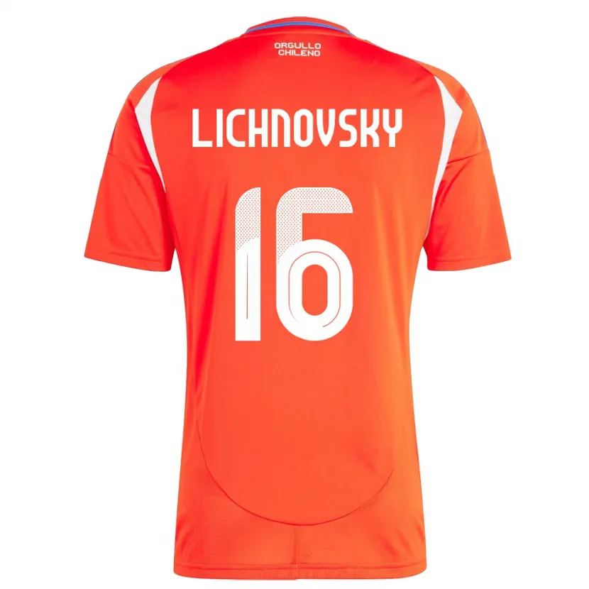 Danxen Hombre Camiseta Chile Igor Lichnovsky #16 Rojo 1ª Equipación 24-26 La Camisa