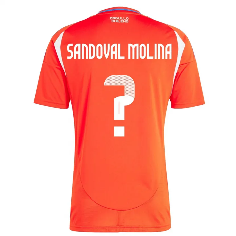 Danxen Hombre Camiseta Chile Mario Sandoval Molina #0 Rojo 1ª Equipación 24-26 La Camisa