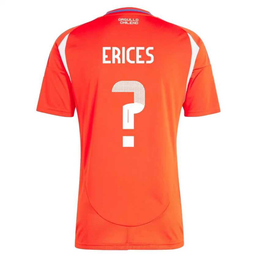 Danxen Hombre Camiseta Chile Felipe Erices #0 Rojo 1ª Equipación 24-26 La Camisa