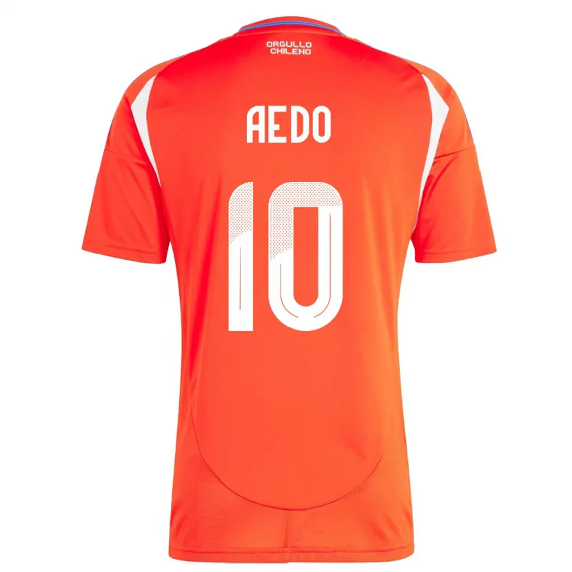 Danxen Hombre Camiseta Chile Yanara Aedo #10 Rojo 1ª Equipación 24-26 La Camisa