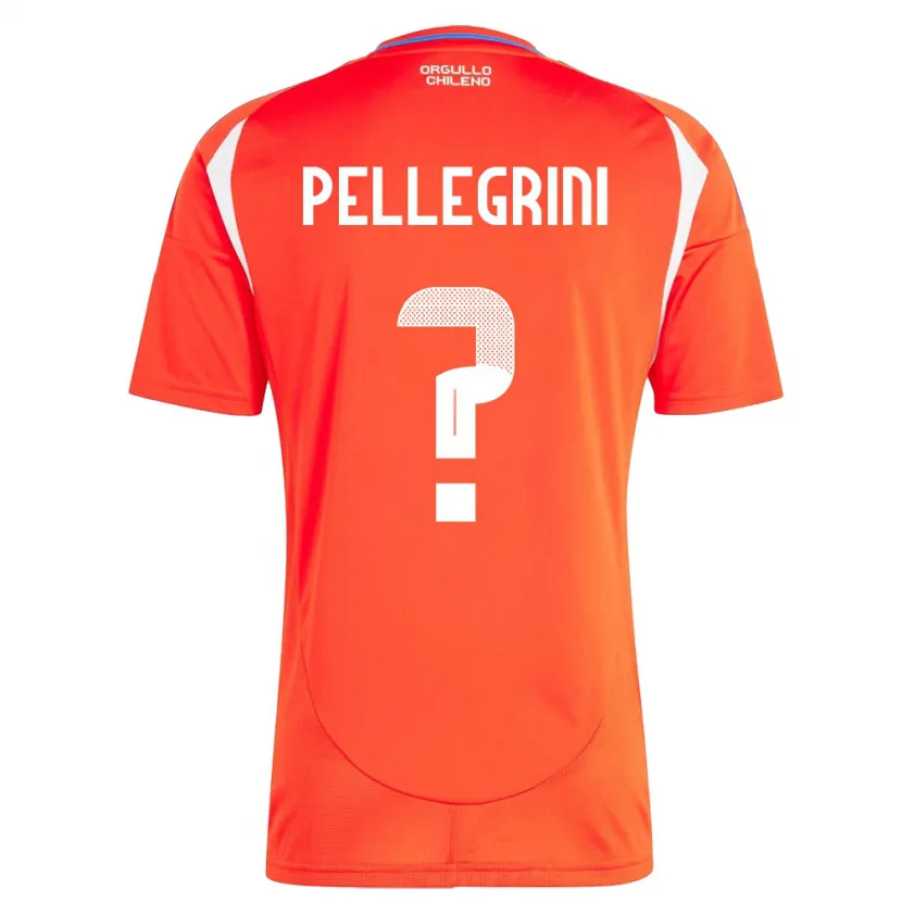 Danxen Hombre Camiseta Chile Maya Pellegrini #0 Rojo 1ª Equipación 24-26 La Camisa