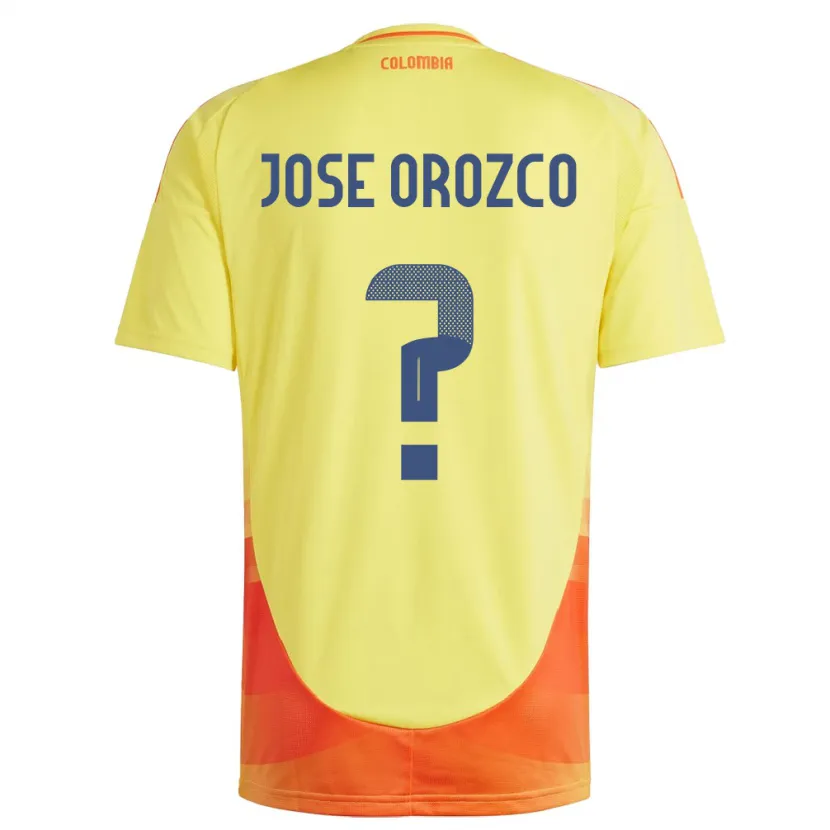 Danxen Hombre Camiseta Colombia Juan José Orozco #0 Amarillo 1ª Equipación 24-26 La Camisa