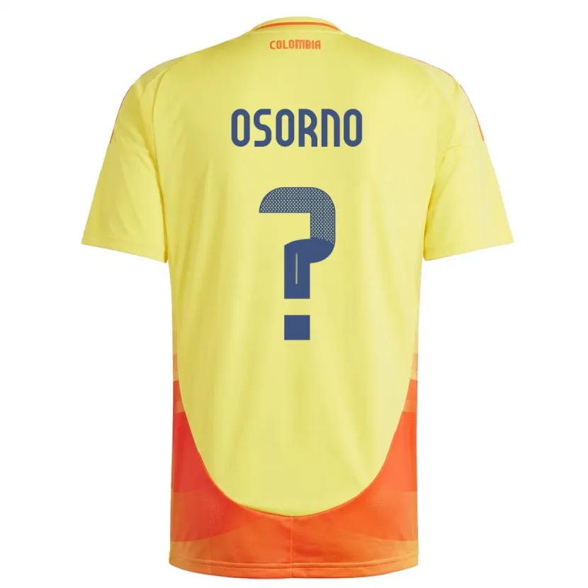 Danxen Hombre Camiseta Colombia Jeronimo Osorno #0 Amarillo 1ª Equipación 24-26 La Camisa