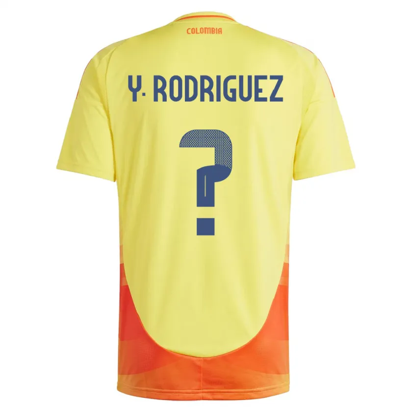 Danxen Hombre Camiseta Colombia Yefrei Rodríguez #0 Amarillo 1ª Equipación 24-26 La Camisa