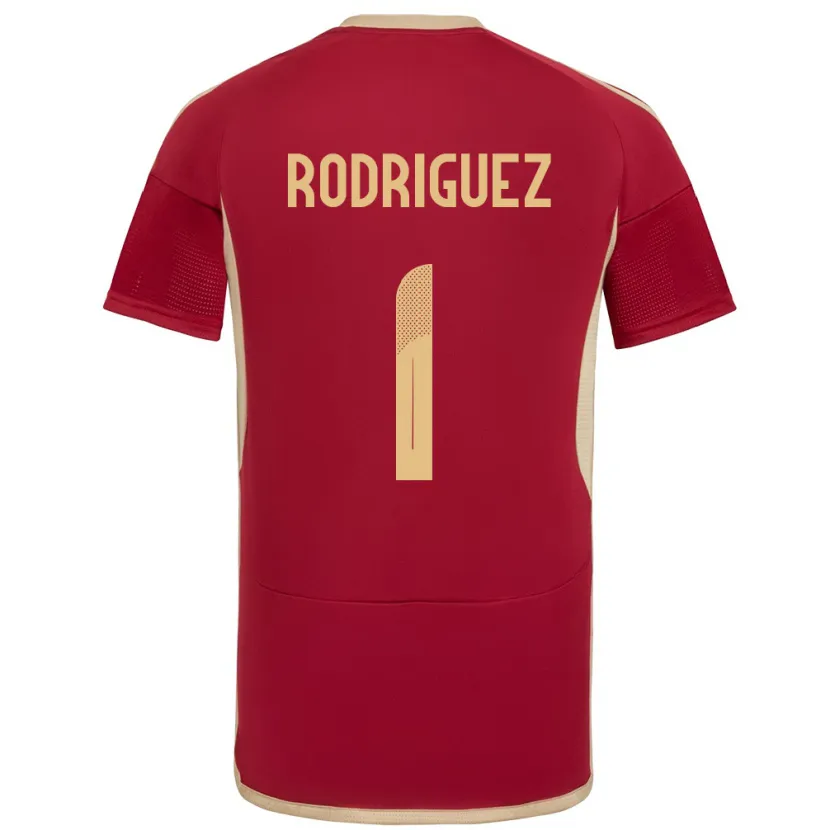 Danxen Hombre Camiseta Venezuela Samuel Rodriguez #1 Borgoña 1ª Equipación 24-26 La Camisa