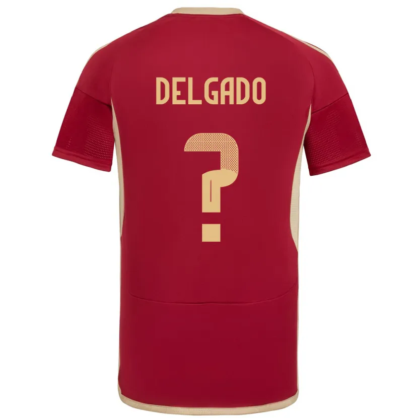 Danxen Hombre Camiseta Venezuela Álex Delgado #0 Borgoña 1ª Equipación 24-26 La Camisa