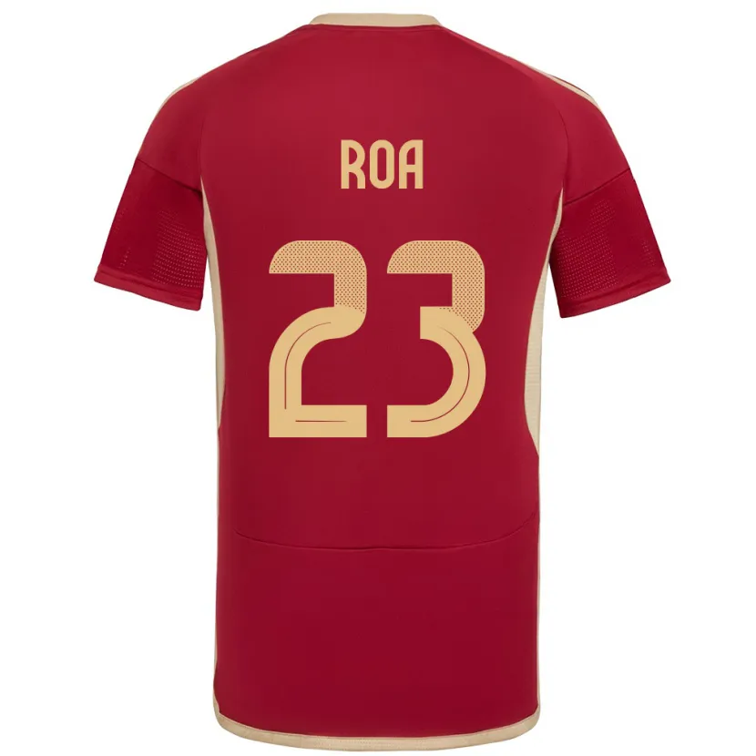 Danxen Hombre Camiseta Venezuela Keiber Roa #23 Borgoña 1ª Equipación 24-26 La Camisa