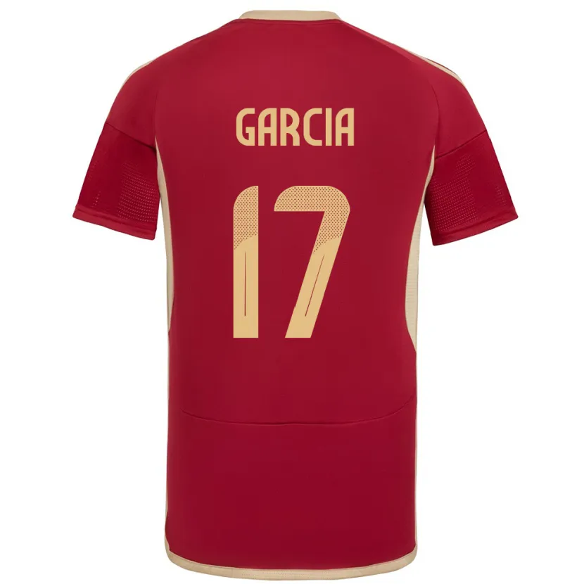 Danxen Hombre Camiseta Venezuela Gabriela García #17 Borgoña 1ª Equipación 24-26 La Camisa