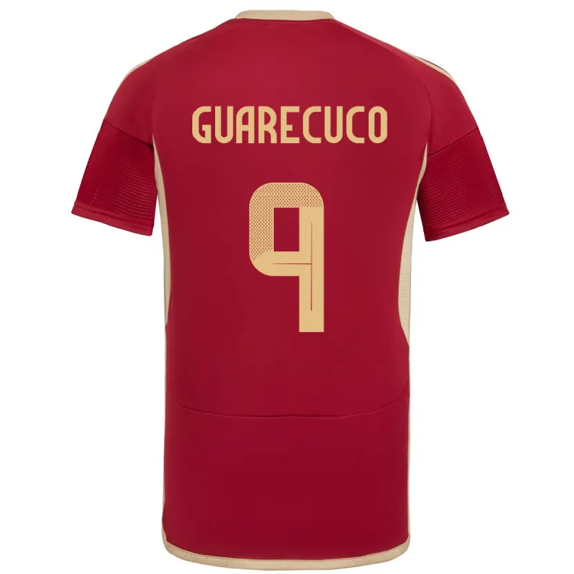 Danxen Hombre Camiseta Venezuela Joemar Guarecuco #9 Borgoña 1ª Equipación 24-26 La Camisa