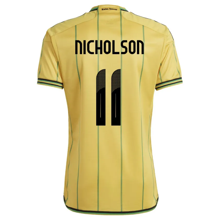 Danxen Hombre Camiseta Jamaica Shamar Nicholson #11 Amarillo 1ª Equipación 24-26 La Camisa