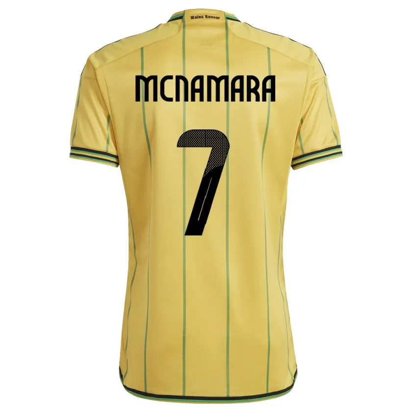Danxen Hombre Camiseta Jamaica Peyton Mcnamara #7 Amarillo 1ª Equipación 24-26 La Camisa