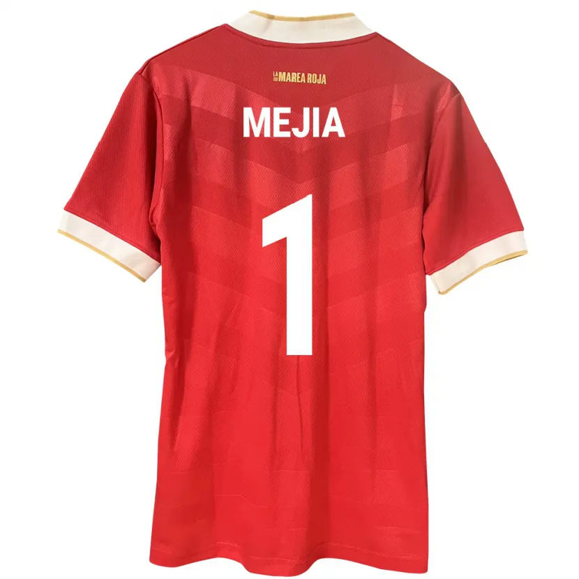 Danxen Hombre Camiseta Panamá Luis Mejía #1 Rojo 1ª Equipación 24-26 La Camisa