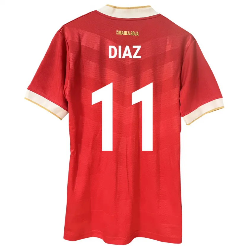 Danxen Hombre Camiseta Panamá Ismael Díaz #11 Rojo 1ª Equipación 24-26 La Camisa