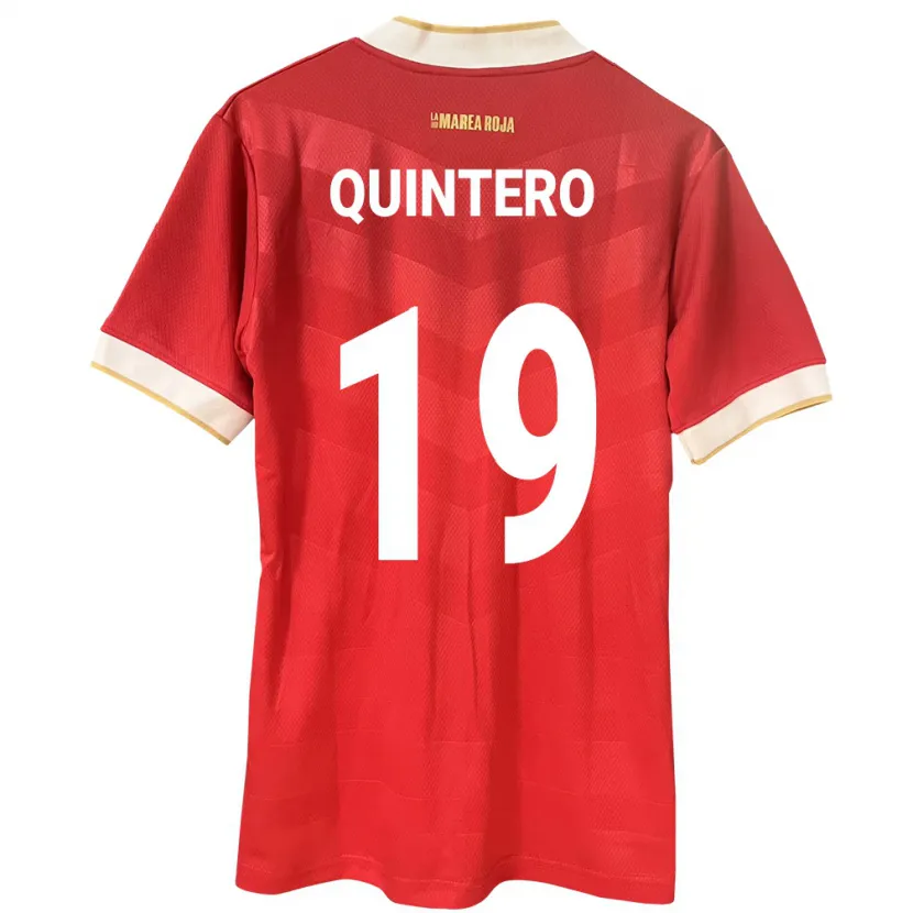Danxen Hombre Camiseta Panamá Alberto Quintero #19 Rojo 1ª Equipación 24-26 La Camisa
