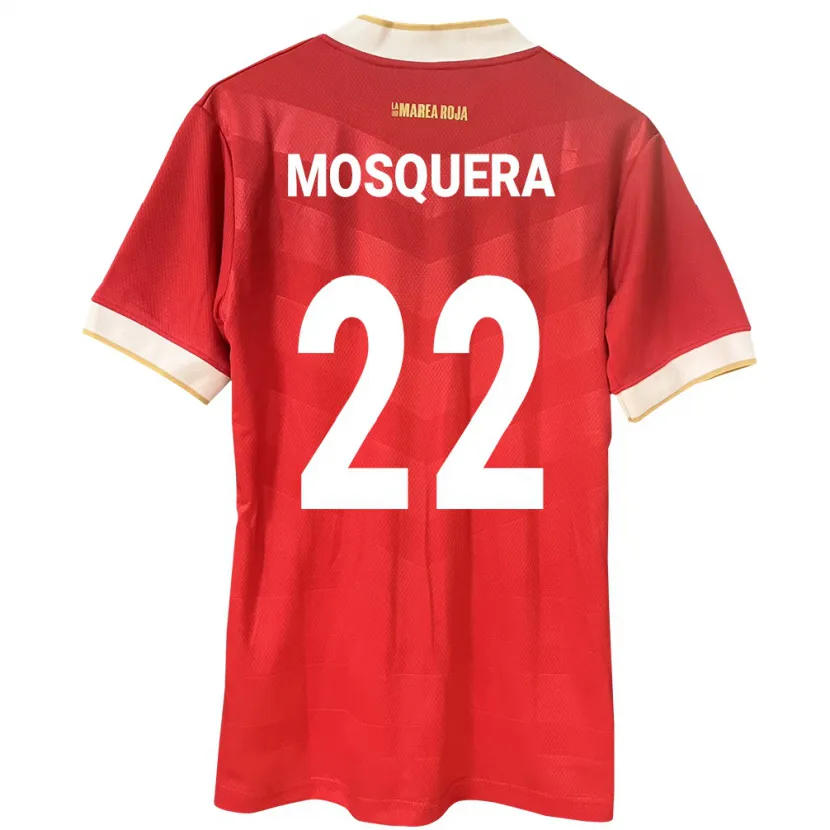 Danxen Hombre Camiseta Panamá Orlando Mosquera #22 Rojo 1ª Equipación 24-26 La Camisa