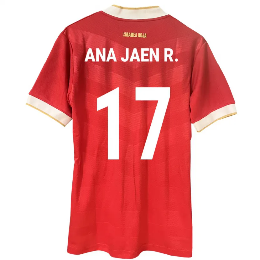 Danxen Hombre Camiseta Panamá Ana Jaén Rodríguez #17 Rojo 1ª Equipación 24-26 La Camisa
