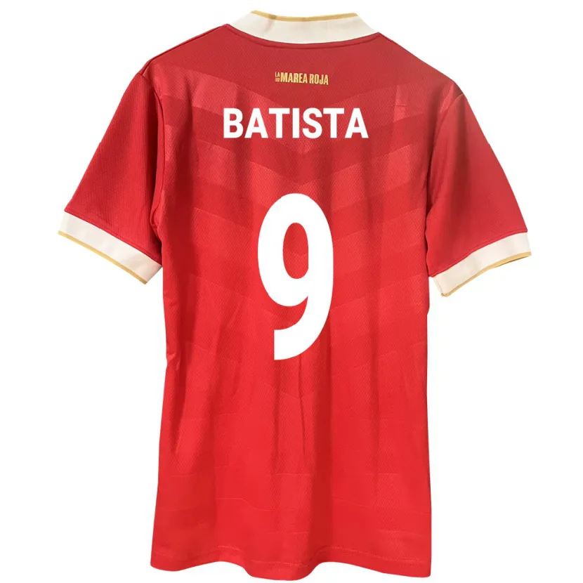 Danxen Hombre Camiseta Panamá Yanixa Batista #9 Rojo 1ª Equipación 24-26 La Camisa