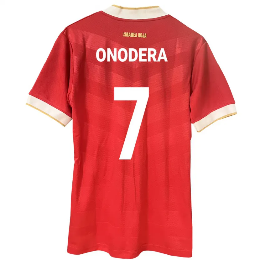 Danxen Hombre Camiseta Panamá Alison Onodera #7 Rojo 1ª Equipación 24-26 La Camisa