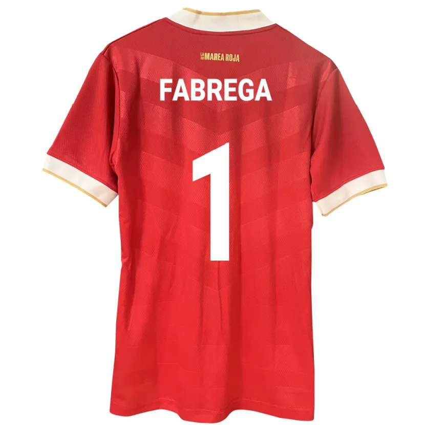 Danxen Hombre Camiseta Panamá Sasha Fábrega #1 Rojo 1ª Equipación 24-26 La Camisa