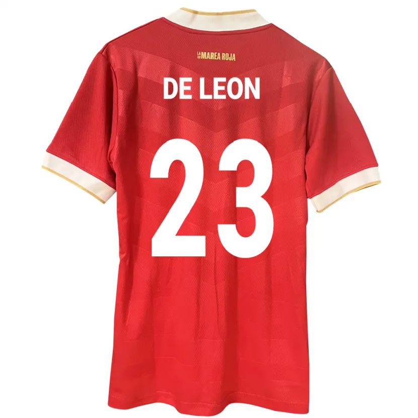 Danxen Hombre Camiseta Panamá Yerenis De León #23 Rojo 1ª Equipación 24-26 La Camisa