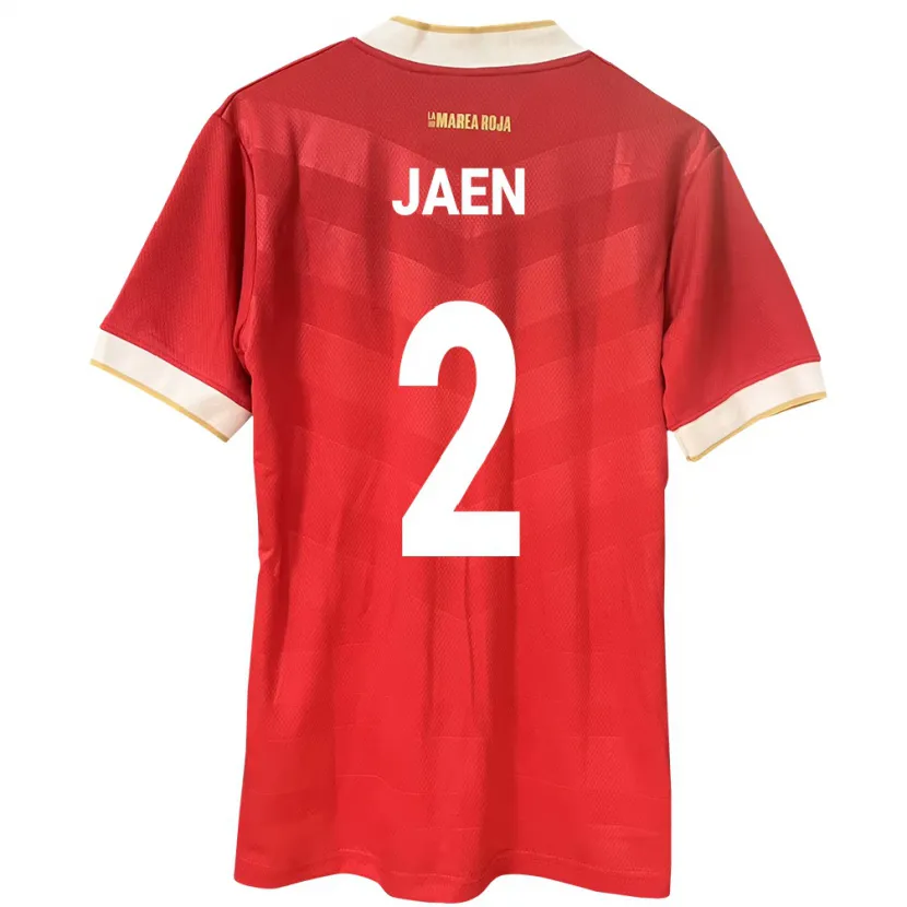 Danxen Hombre Camiseta Panamá Hilary Jaén #2 Rojo 1ª Equipación 24-26 La Camisa