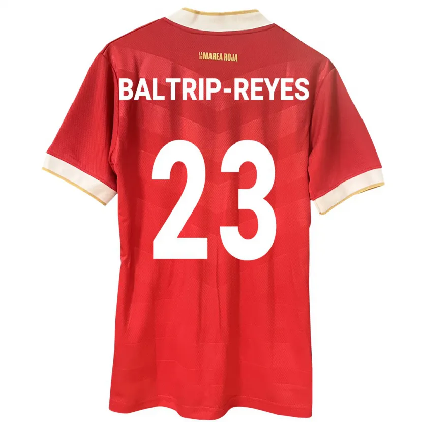 Danxen Hombre Camiseta Panamá Carina Baltrip-Reyes #23 Rojo 1ª Equipación 24-26 La Camisa