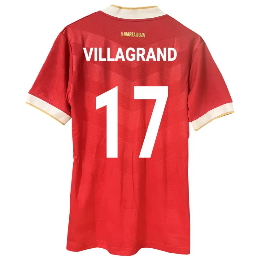 Danxen Hombre Camiseta Panamá Gabriela Villagrand #17 Rojo 1ª Equipación 24-26 La Camisa