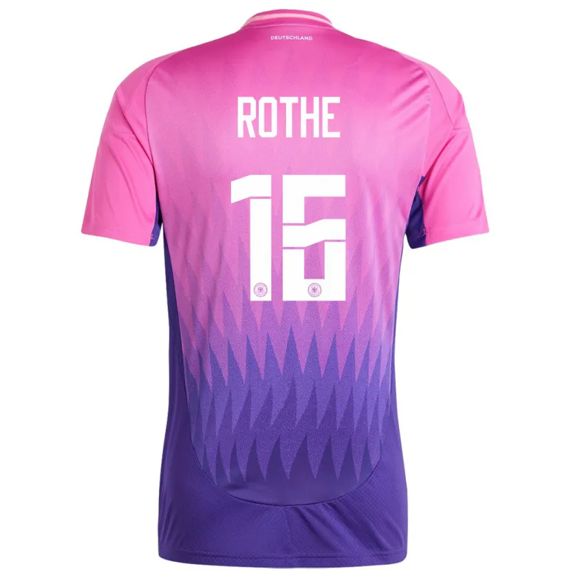 Danxen Hombre Camiseta Alemania Tom Rothe #16 Rosado Morado 2ª Equipación 24-26 La Camisa