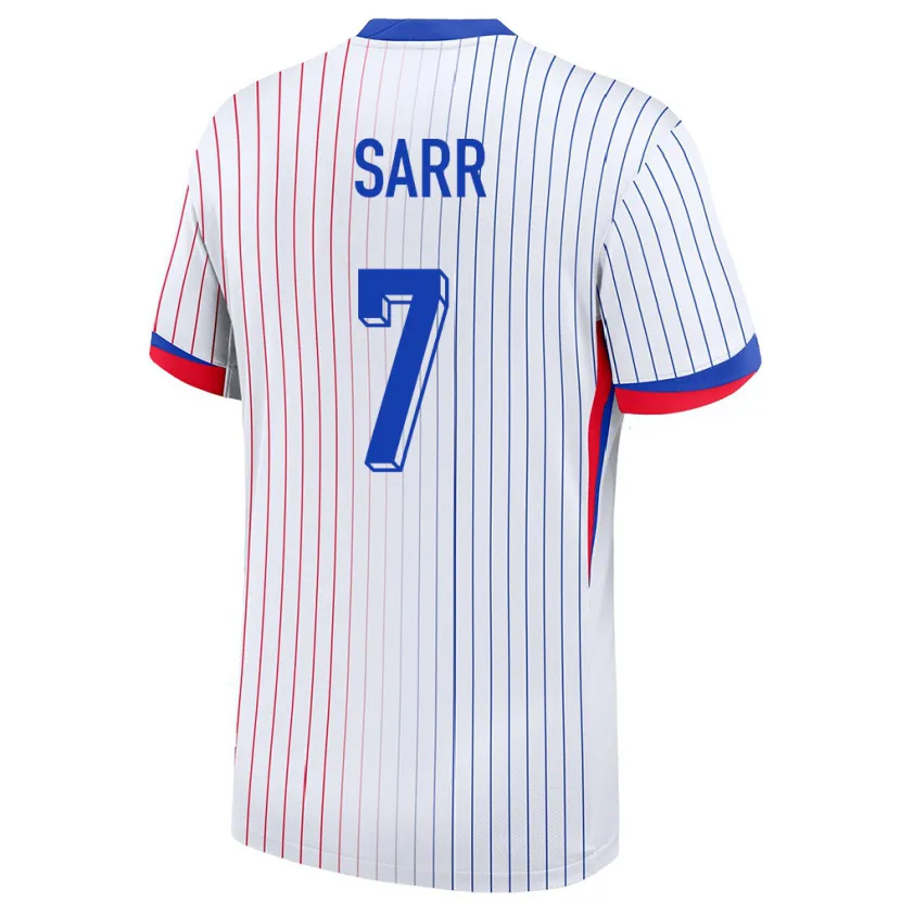Danxen Hombre Camiseta Francia Ouleymata Sarr #7 Blanco 2ª Equipación 24-26 La Camisa
