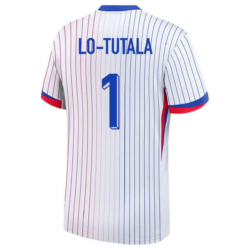 Danxen Hombre Camiseta Francia Thimothee Lo Tutala #1 Blanco 2ª Equipación 24-26 La Camisa