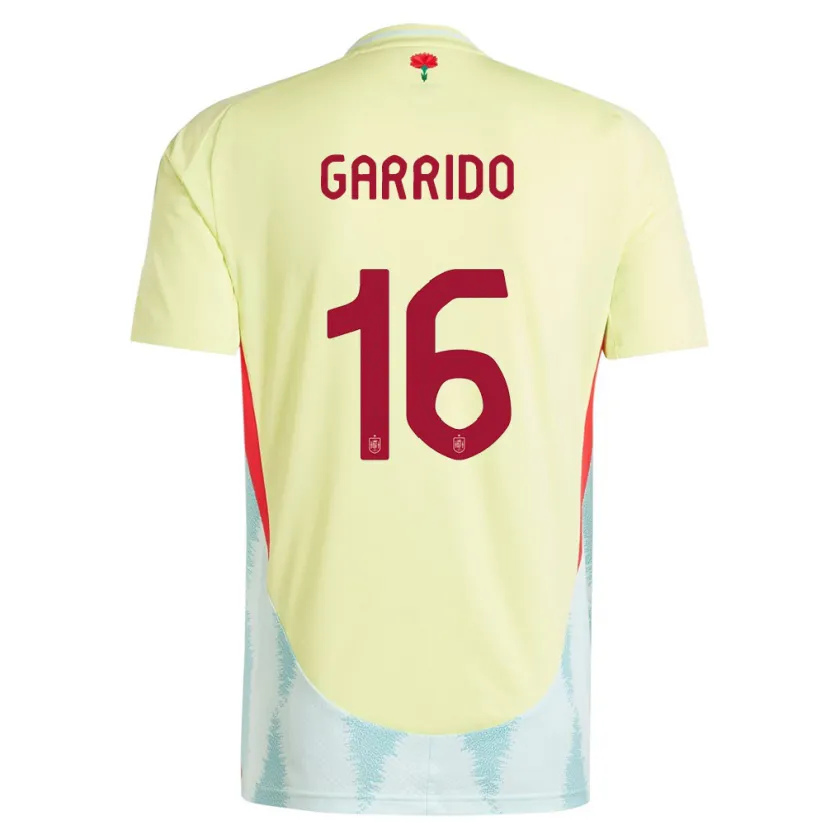 Danxen Hombre Camiseta España Aleix Garrido #16 Amarillo 2ª Equipación 24-26 La Camisa