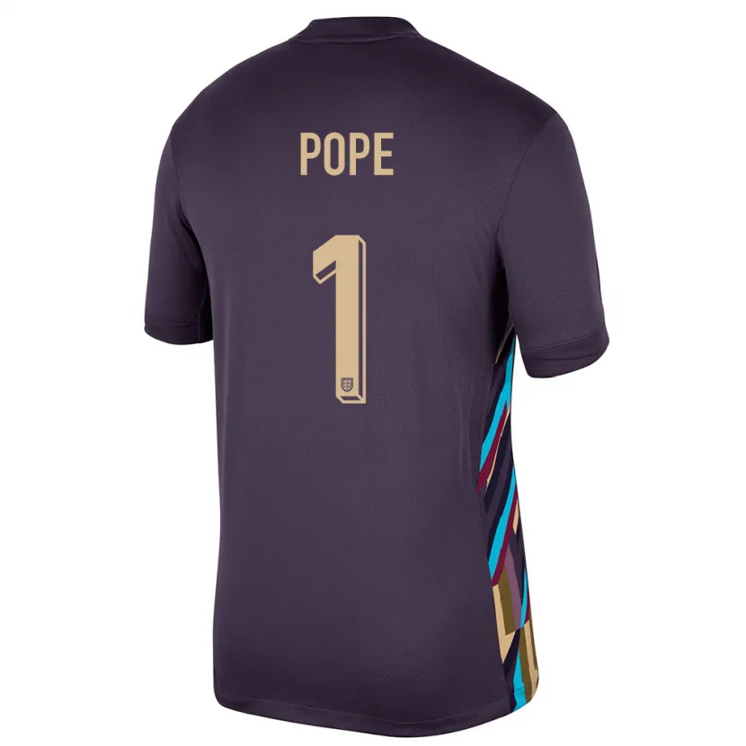 Danxen Hombre Camiseta Inglaterra Nick Pope #1 Pasa Oscura 2ª Equipación 24-26 La Camisa