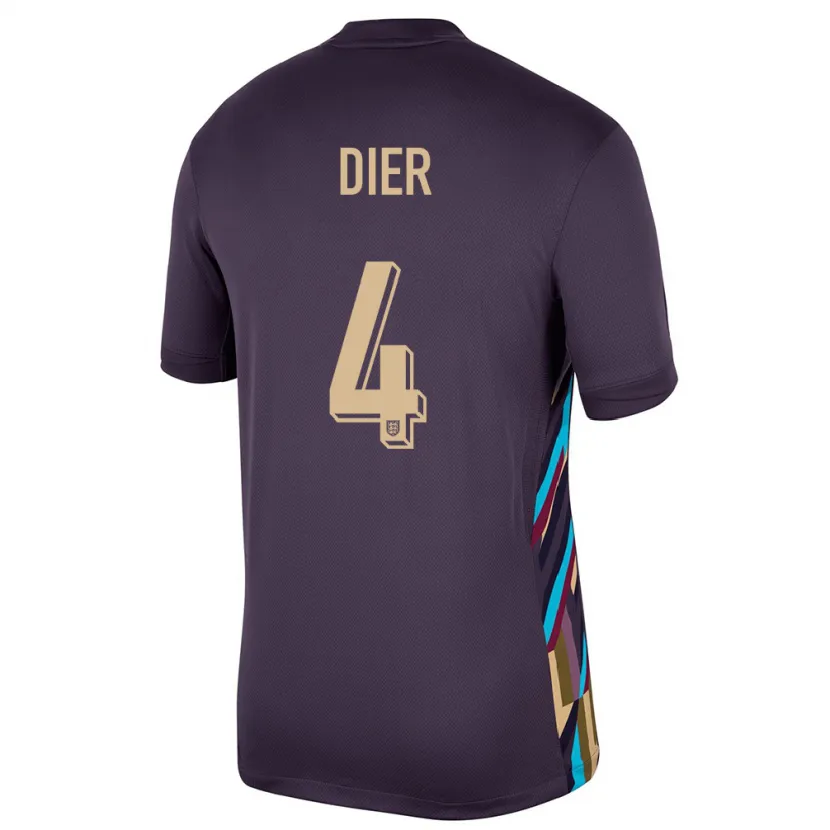 Danxen Hombre Camiseta Inglaterra Eric Dier #4 Pasa Oscura 2ª Equipación 24-26 La Camisa