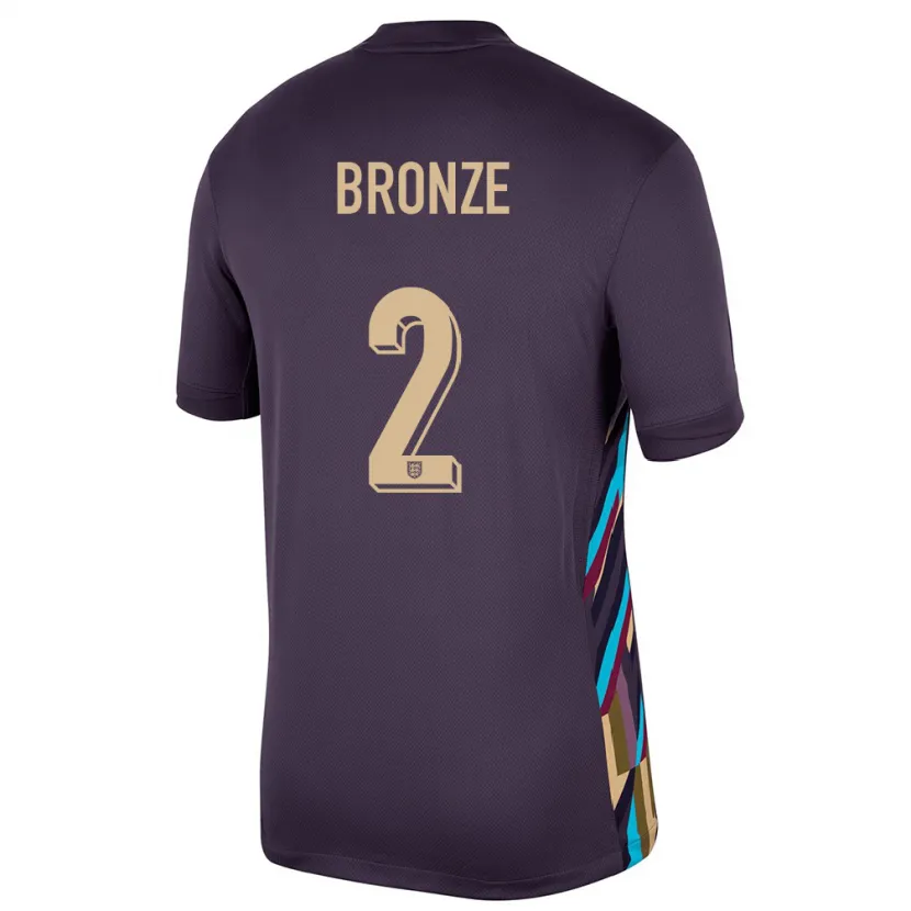 Danxen Hombre Camiseta Inglaterra Lucy Bronze #2 Pasa Oscura 2ª Equipación 24-26 La Camisa