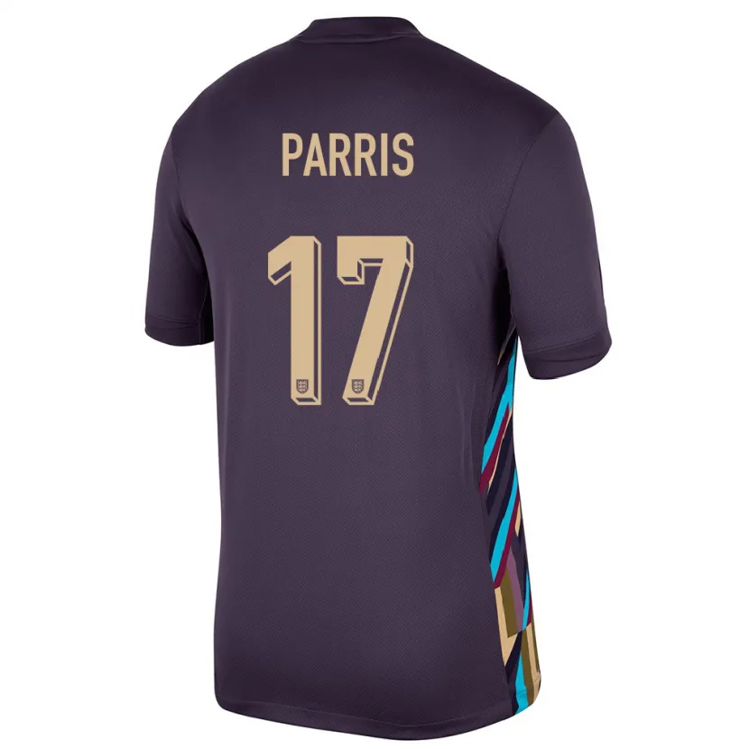 Danxen Hombre Camiseta Inglaterra Nikita Parris #17 Pasa Oscura 2ª Equipación 24-26 La Camisa