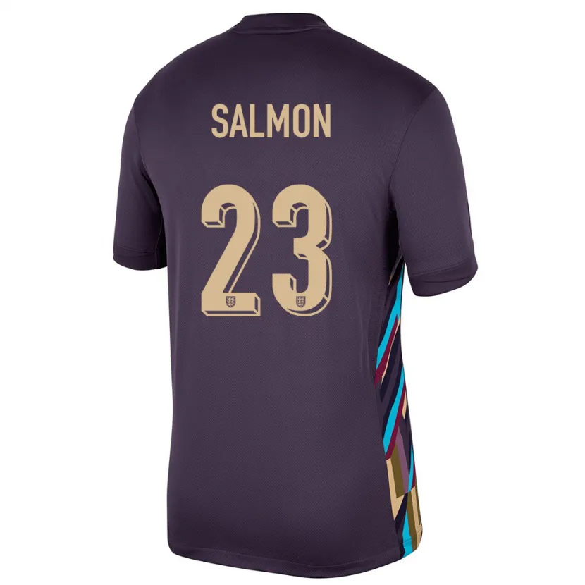 Danxen Hombre Camiseta Inglaterra Ebony Salmon #23 Pasa Oscura 2ª Equipación 24-26 La Camisa