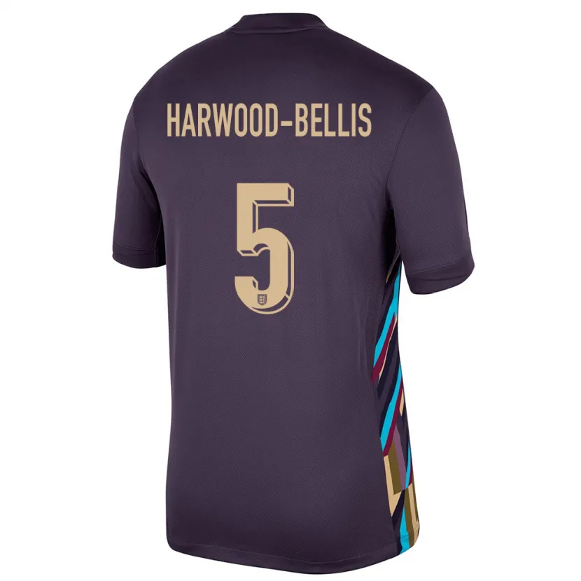 Danxen Hombre Camiseta Inglaterra Taylor Harwood Bellis #5 Pasa Oscura 2ª Equipación 24-26 La Camisa