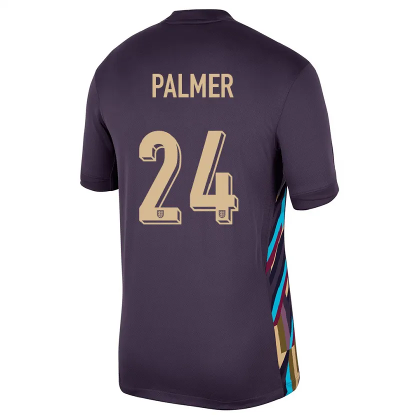 Danxen Hombre Camiseta Inglaterra Cole Palmer #24 Pasa Oscura 2ª Equipación 24-26 La Camisa