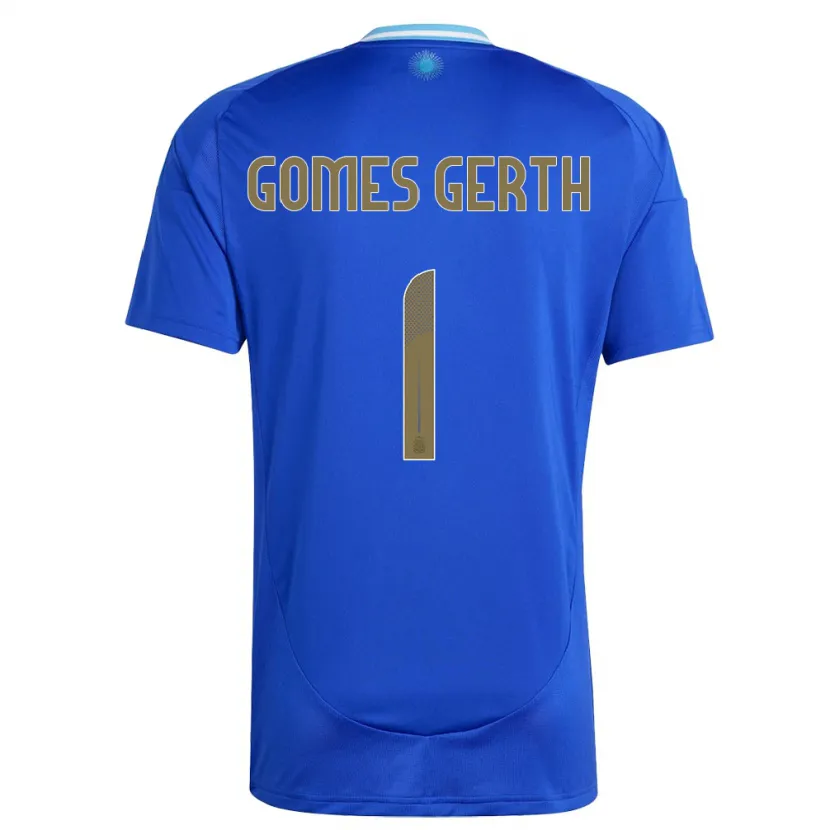 Danxen Hombre Camiseta Argentina Federico Gomes Gerth #1 Azul 2ª Equipación 24-26 La Camisa
