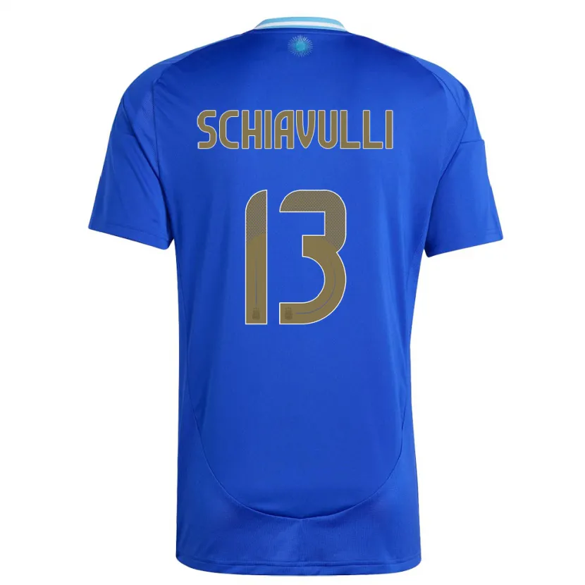 Danxen Hombre Camiseta Argentina Thiago Schiavulli #13 Azul 2ª Equipación 24-26 La Camisa