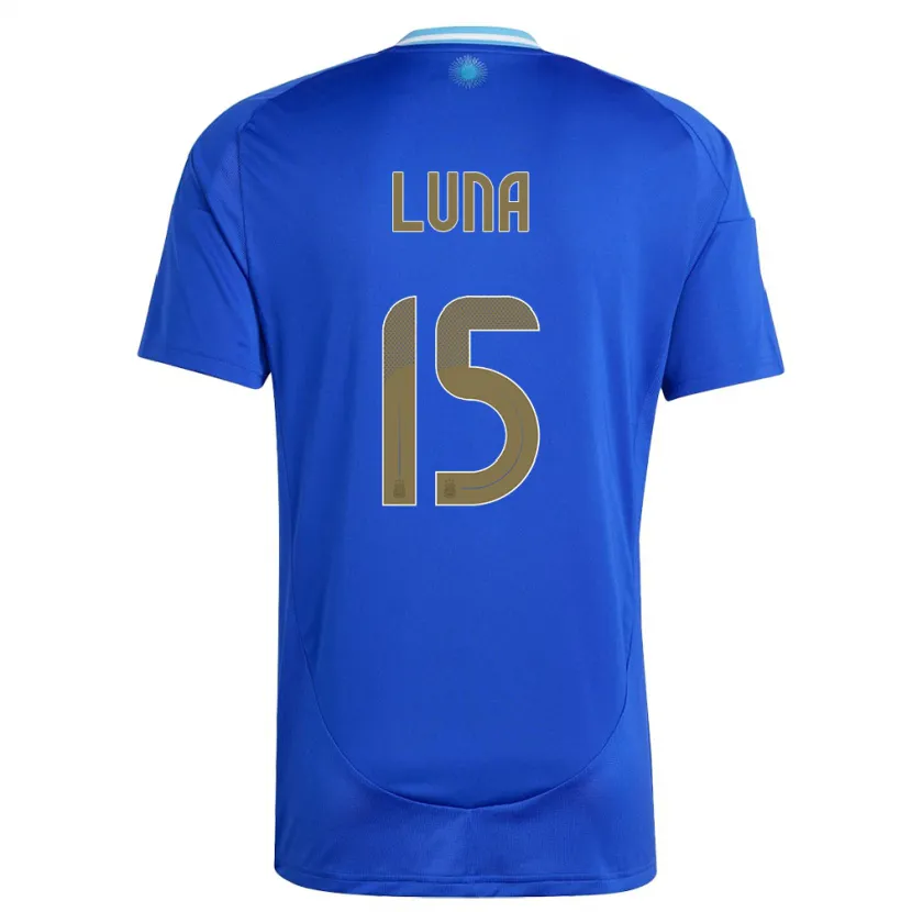 Danxen Hombre Camiseta Argentina Alex Luna #15 Azul 2ª Equipación 24-26 La Camisa